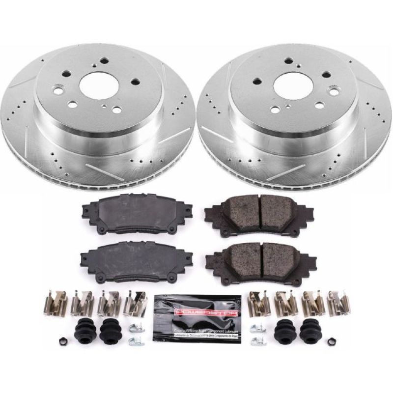 Power Stop 13-19 Lexus GS350 Rear Z23 Evolution Sport Brake Kit PowerStop Brake Kits - Performance D&S AXOPROS