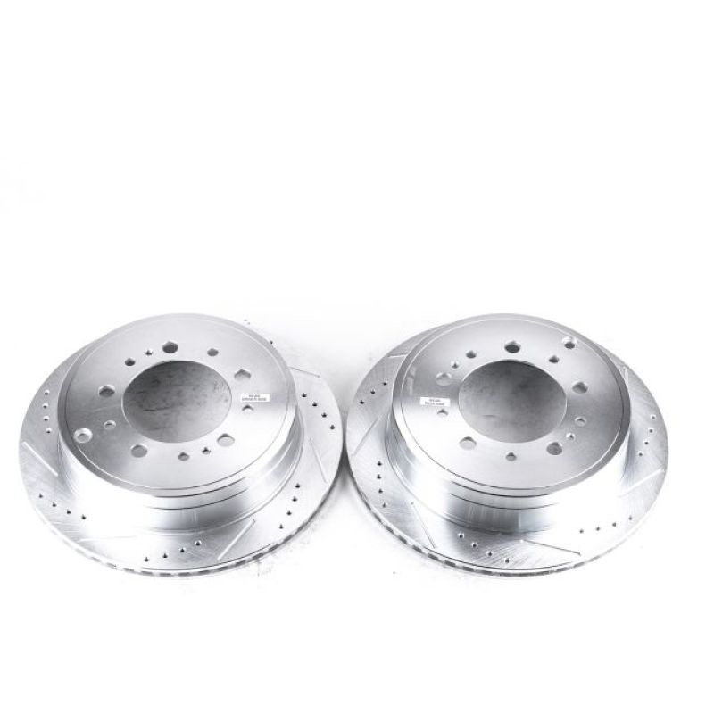 Power Stop 13-21 Toyota Land Cruiser Rear Evolution Drilled & Slotted Rotors - Pair PowerStop Brake Rotors - Slot & Drilled AXOPROS