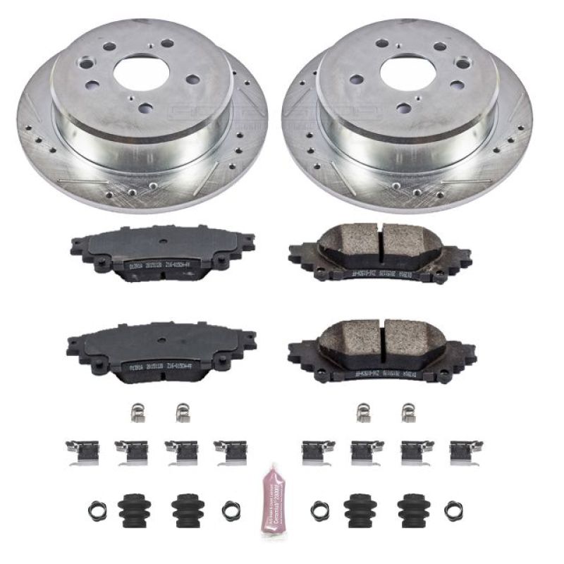 Power Stop 14-15 Lexus IS250 Rear Z23 Evolution Sport Brake Kit PowerStop Brake Kits - Performance D&S AXOPROS