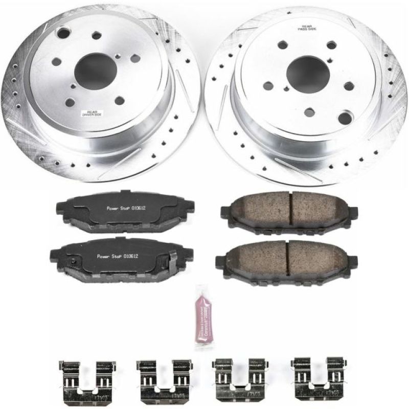 Power Stop 15-19 Subaru WRX Rear Z23 Evolution Sport Brake Kit PowerStop Brake Kits - Performance D&S AXOPROS