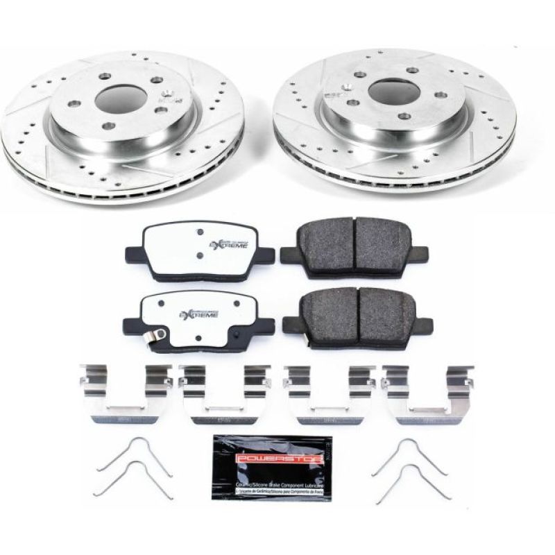 Power Stop 16-18 Cadillac CT6 Rear Z26 Street Warrior Brake Kit PowerStop Brake Kits - Performance D&S AXOPROS