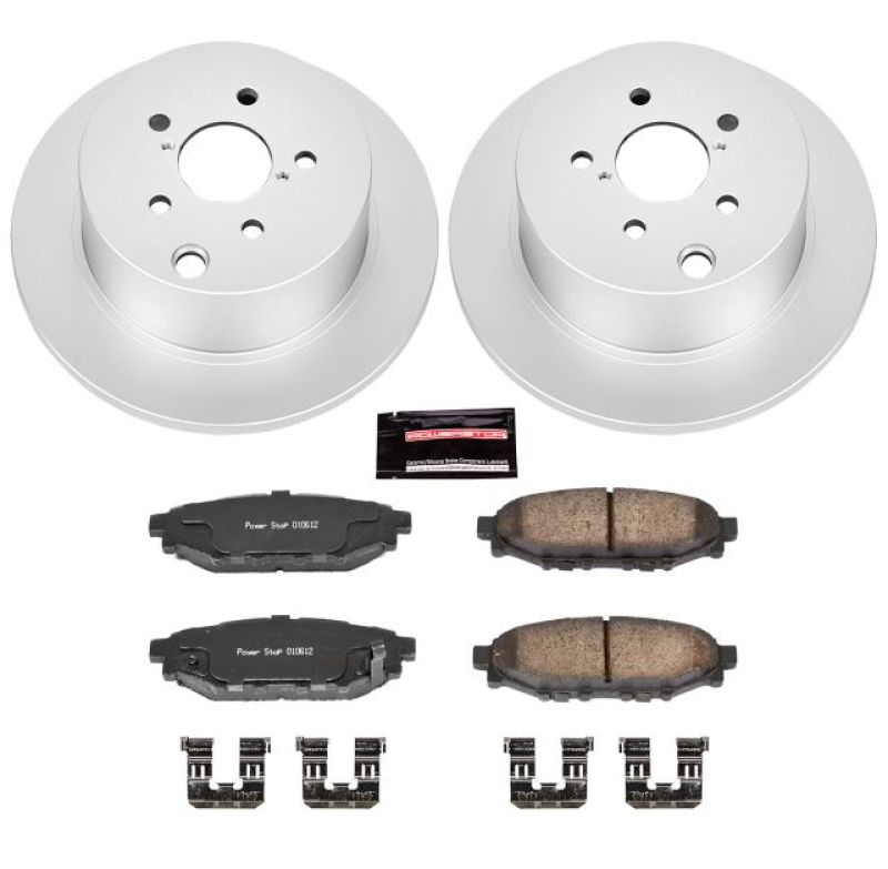 Power Stop 16-18 Subaru Crosstrek Rear Z17 Evolution Geomet Coated Brake Kit PowerStop Brake Kits - Performance Blank  AXOPROS