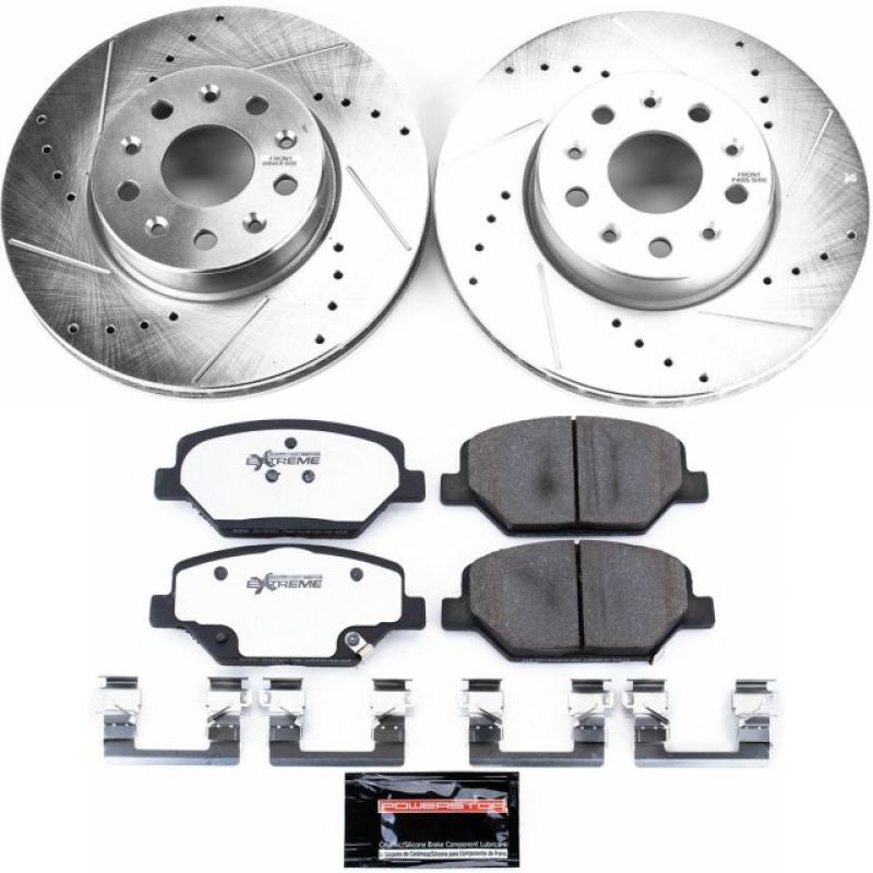 Power Stop 16-19 Chevrolet Camaro Front Z26 Street Warrior Brake Kit PowerStop Brake Kits - Performance D&S AXOPROS