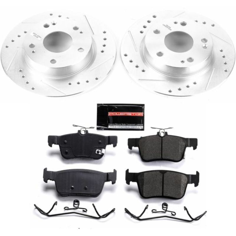 Power Stop 16-19 Honda Civic Rear Z23 Evolution Sport Brake Kit PowerStop Brake Kits - Performance D&S AXOPROS