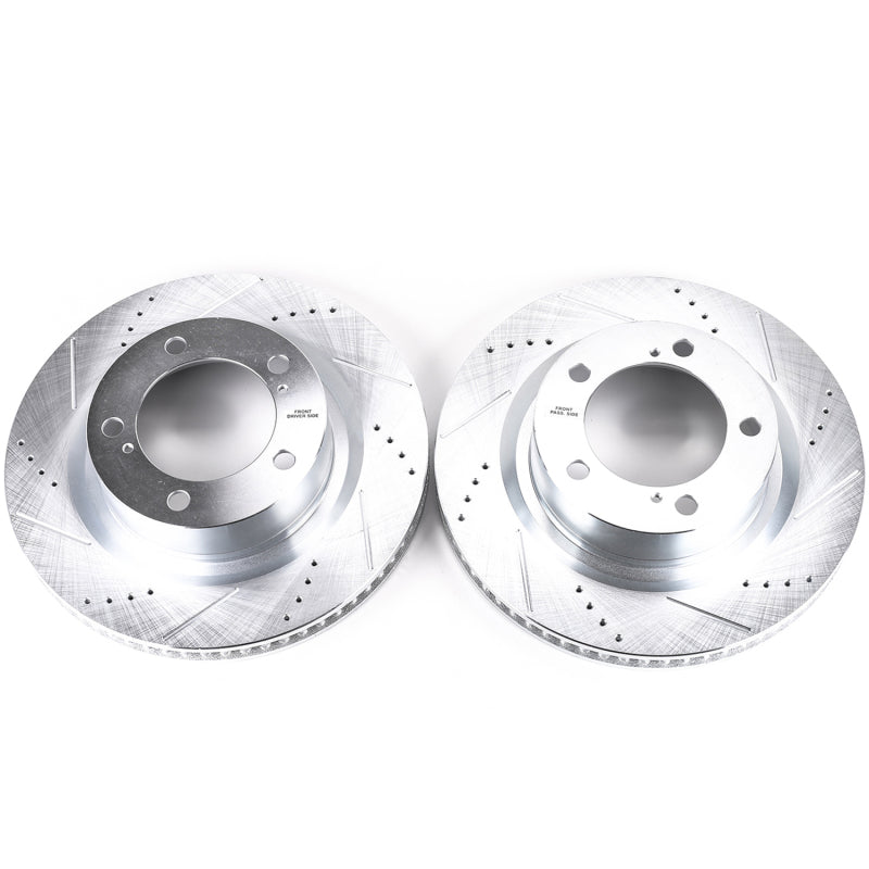 Power Stop 16-21 Toyota Land Cruiser Front Evolution Drilled & Slotted Rotors - Pair PowerStop Brake Rotors - Slot & Drilled AXOPROS