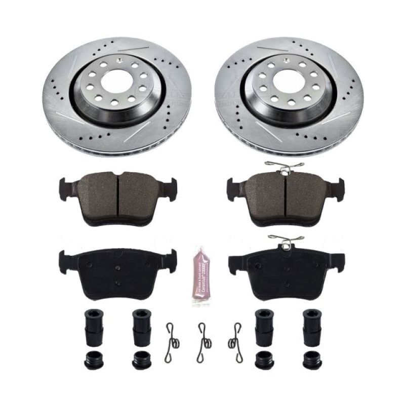 Power Stop 17-18 Audi RS3 Rear Z23 Evolution Sport Brake Kit PowerStop Brake Kits - Performance D&S AXOPROS