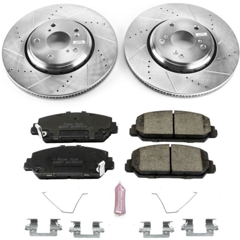 Power Stop 17-20 Honda Civic Front Z23 Evolution Sport Brake Kit PowerStop Brake Kits - Performance D&S AXOPROS