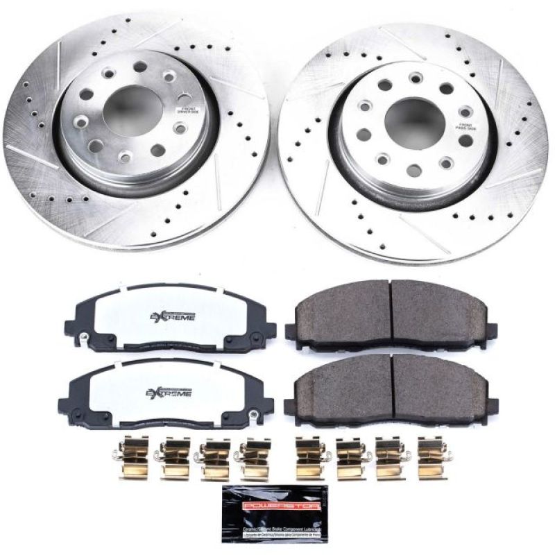 Power Stop 18-19 Jeep Wrangler Front Z36 Truck & Tow Brake Kit PowerStop Brake Kits - Performance D&S AXOPROS