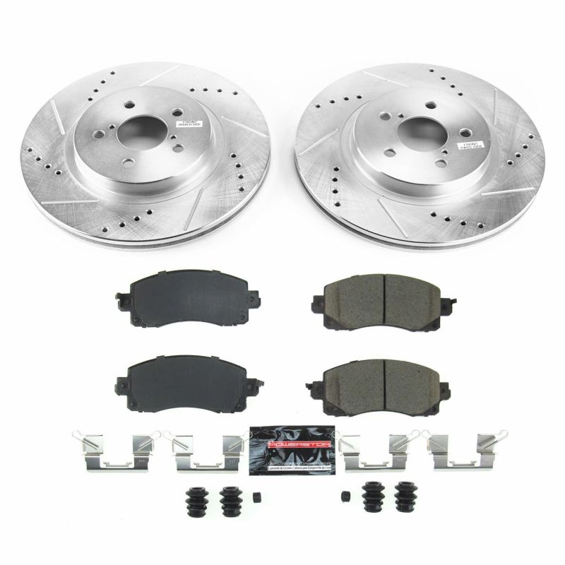 Power Stop 18-19 Subaru Crosstrek Front Z23 Evolution Sport Brake Kit PowerStop Brake Kits - Performance D&S AXOPROS