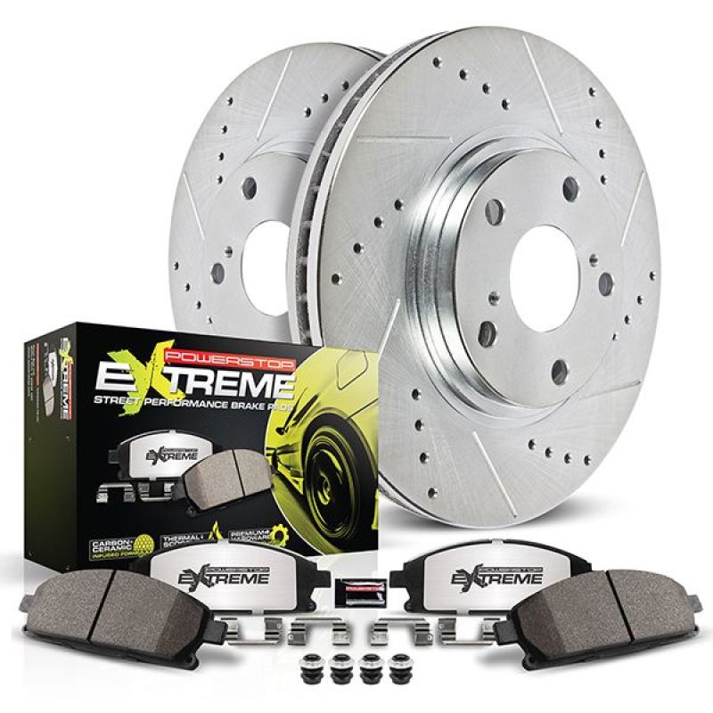 Power Stop 18-20 Kia Stinger Front Z26 Street Warrior Brake Kit PowerStop Brake Kits - Performance D&S AXOPROS