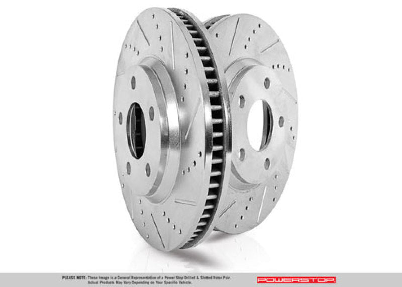 Power Stop 20-21 Chevrolet Corvette Rear Evolution Drilled & Slotted Rotor - Pair PowerStop Brake Rotors - Slot & Drilled AXOPROS