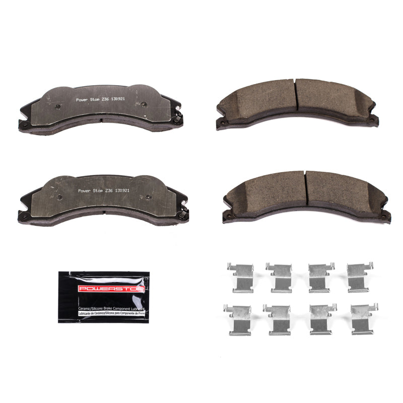 Power Stop 2011 Chevrolet Silverado 2500 HD Front or Rear Z36 Truck & Tow Brake Pads w/Hardware PowerStop Brake Pads - Performance AXOPROS