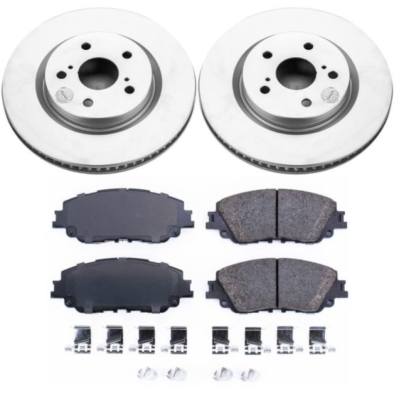 Power Stop 2019 Toyota Avalon Front Z17 Evolution Geomet Coated Brake Kit PowerStop Brake Kits - Performance Blank  AXOPROS