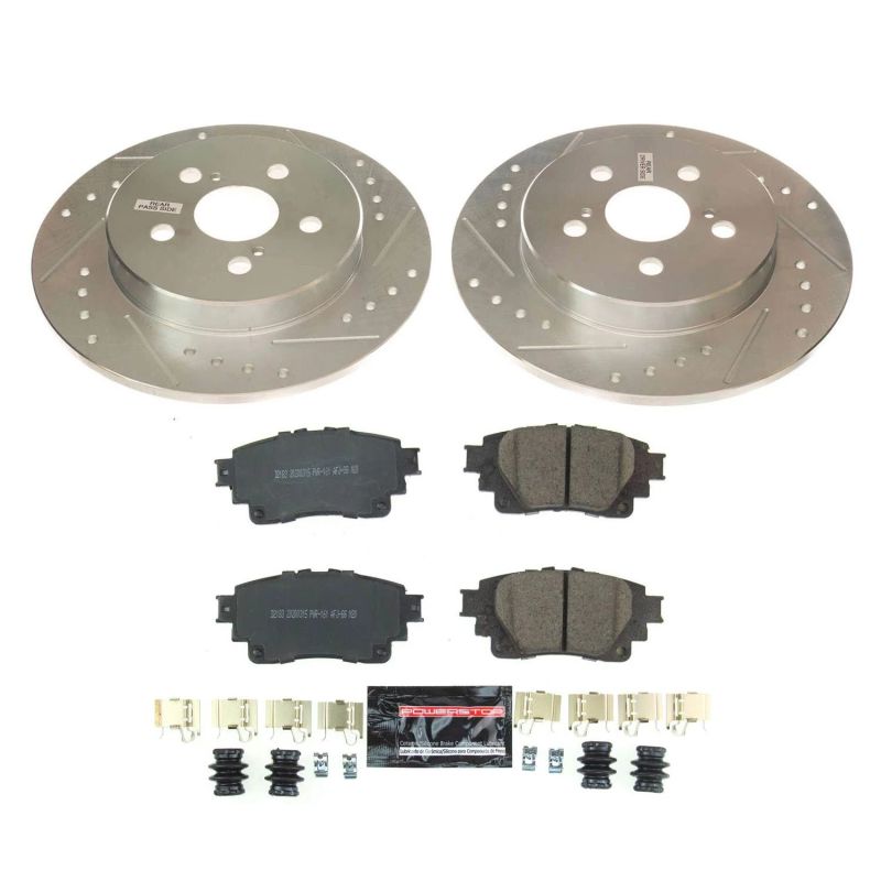 Power Stop 2019 Toyota Corolla Rear Z23 Evolution Sport Brake Kit PowerStop Brake Kits - Performance D&S AXOPROS