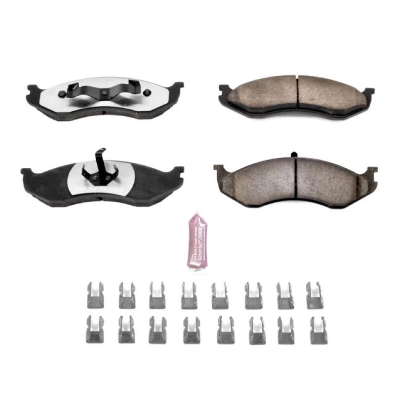 Power Stop 90-01 Jeep Cherokee Front Z36 Truck & Tow Brake Pads w/Hardware PowerStop Brake Pads - Performance AXOPROS