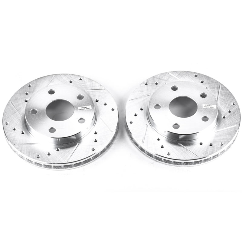 Power Stop 91-95 Toyota MR2 Front Evolution Drilled & Slotted Rotors - Pair PowerStop Brake Rotors - Slot & Drilled AXOPROS