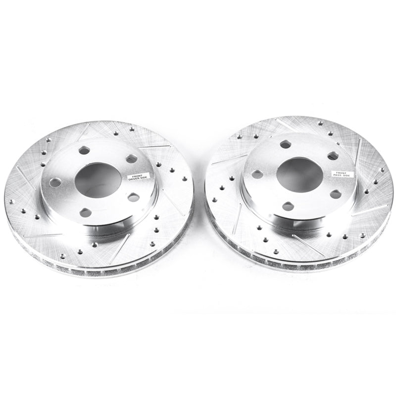 Power Stop 91-95 Toyota MR2 Front Evolution Drilled & Slotted Rotors - Pair PowerStop Brake Rotors - Slot & Drilled AXOPROS