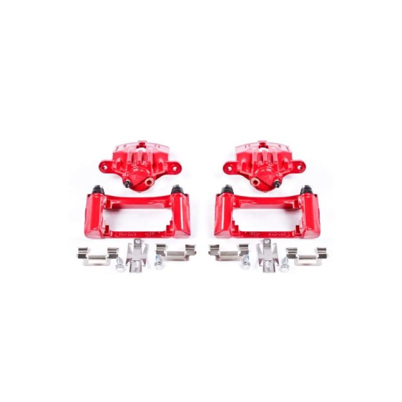 Power Stop 98-02 Chevrolet Camaro Rear Red Calipers w/Brackets - Pair PowerStop Brake Calipers - Perf AXOPROS