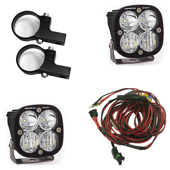 PowerSports Squadron Sport Horizontal Mount Light Kit Baja Designs Auxiliary Light AXOPROS