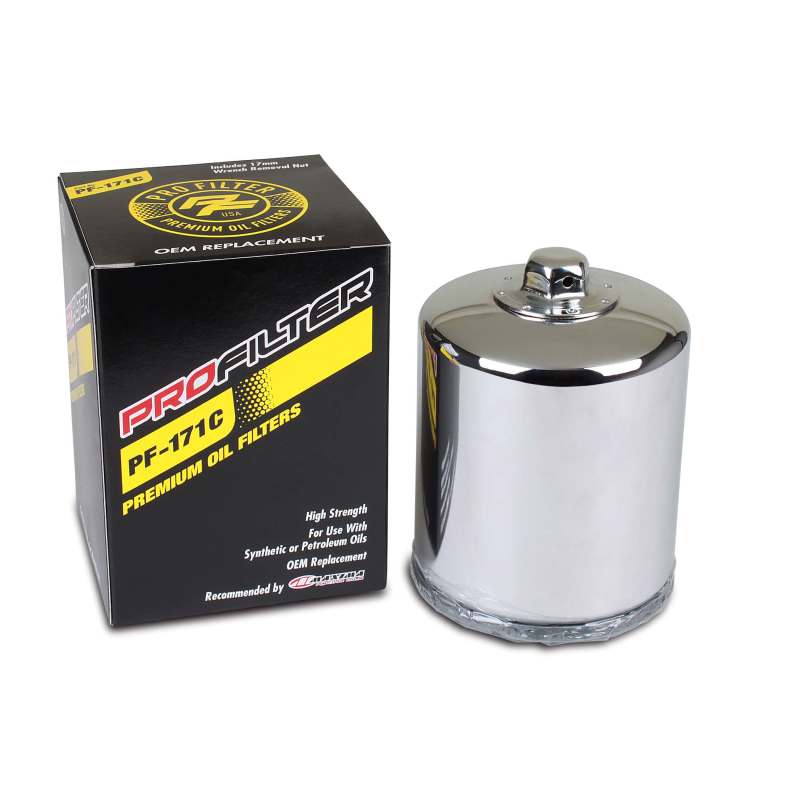 ProFilter Harley Spin-On Chrome Various Performance Oil Filter ProFilter Oil Filters AXOPROS