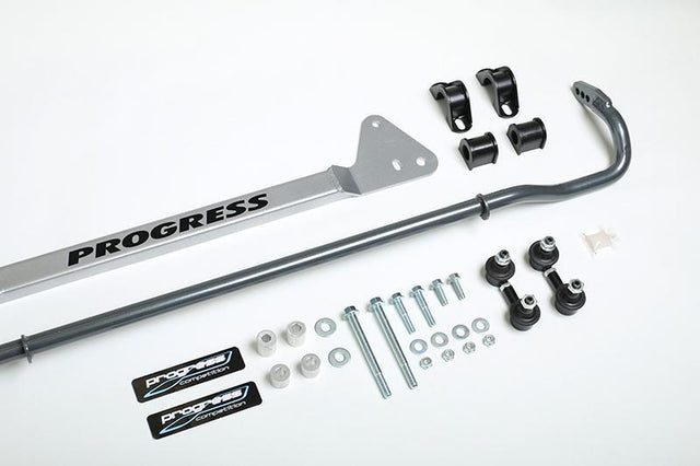 Progress Tech 92-95 Honda Civic Rear Sway Bar (22mm - Adjustable) Incl Bar Brace and Adj End Links Progress Technology Sway Bars  AXOPROS