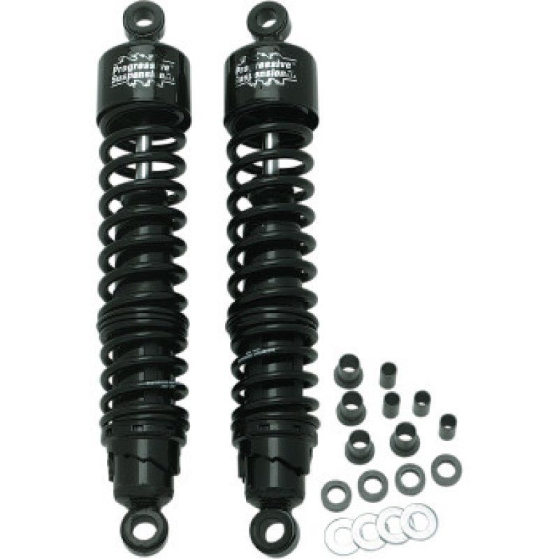 Progressive Harley 413 Series Shocks 15.0in - Black Progressive Shocks and Struts AXOPROS