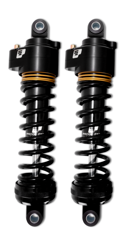 Progressive Harley Ultra Low-QPS 944 Series Shocks, 12.5in, 11in Ride Height Standard - Black / Gol Progressive Shocks and Struts  AXOPROS