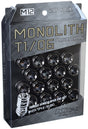 Project Kics 12 x 1.5 Glorious Black T1/06 Monolith Lug Nuts - 20 Pcs Project Kics Lug Nuts  AXOPROS