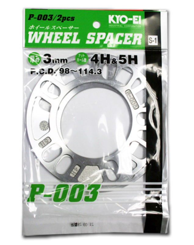 Project Kics 3MM Universal Spacers (2 Pk) P-003-2P Project Kics Wheel Spacers & Adapters AXOPROS