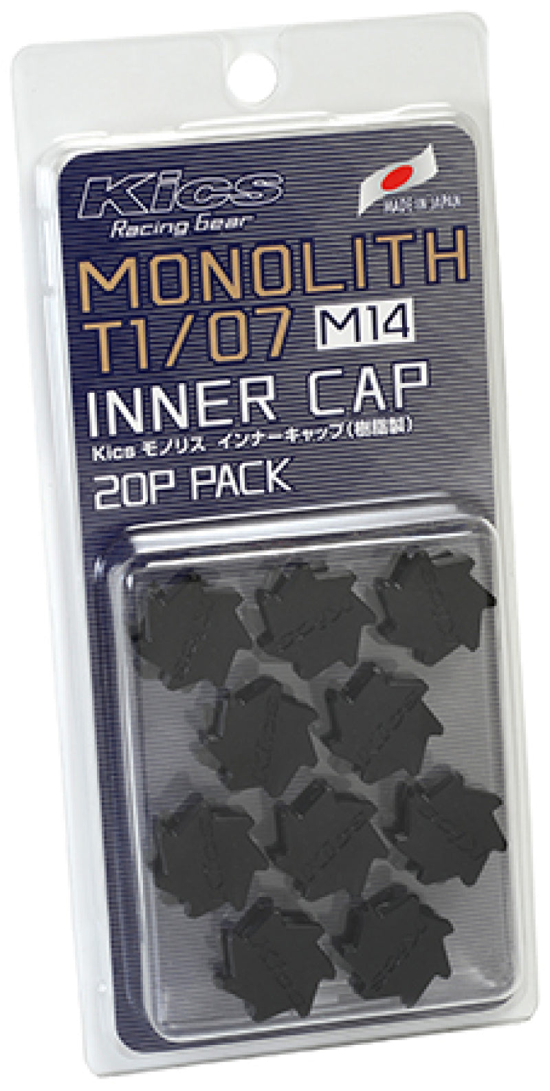 Project Kics M14 Monolith Cap - Black (Only Works For M14 Monolith Lugs) - 20 Pcs Project Kics Wheel Accessories  AXOPROS