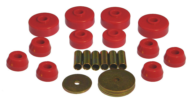 Prothane 79-88 Toyota Truck 4wd Body Mount Kit - Red Prothane Bushing Kits AXOPROS