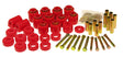 Prothane 87-96 Jeep YJ 1in Lift Body Mount Kit - Red Prothane Bushing Kits  AXOPROS