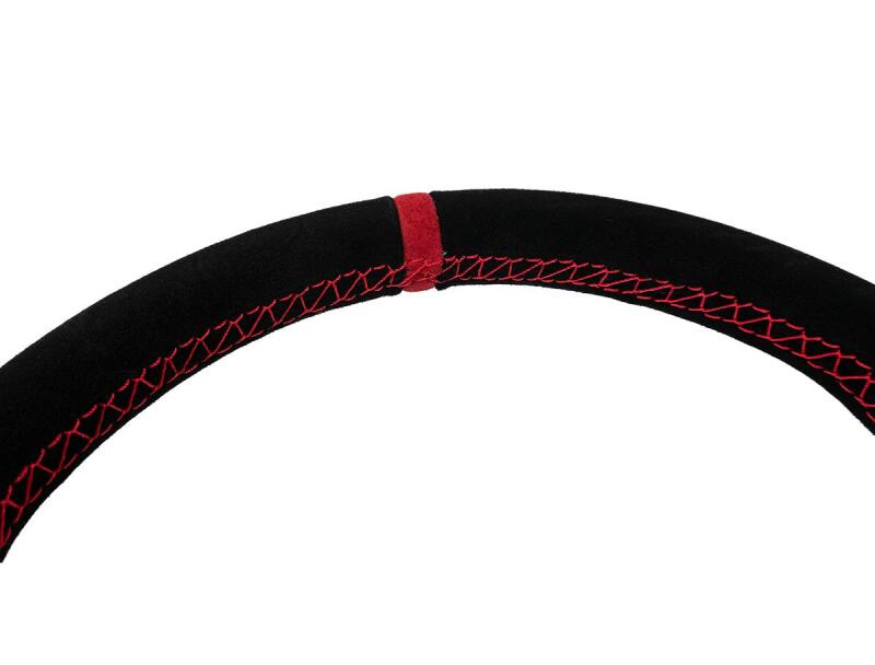 PRP Comp-R D-Shape Suede Steering Wheel - Red PRP Seats Steering Wheels AXOPROS