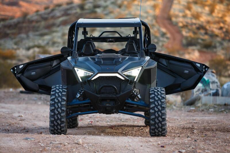 PRP Polaris RZR PRO XP/PRO R/Turbo R Front Door Bags with Knee Pad (Pair) PRP Seats Bags - Bike Bags AXOPROS