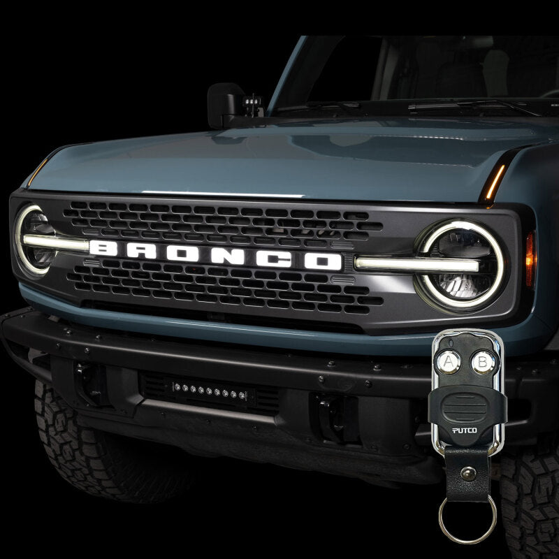 Putco 22-24 Ford Bronco Luminix DRL LED Light Hood Limb Riser (Factory Hood Side Hinge Replacments)