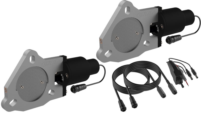 QTP 3in Bolt-On QTEC Dual Electric Cutout Valves - Pair QTP Exhaust Cutouts AXOPROS