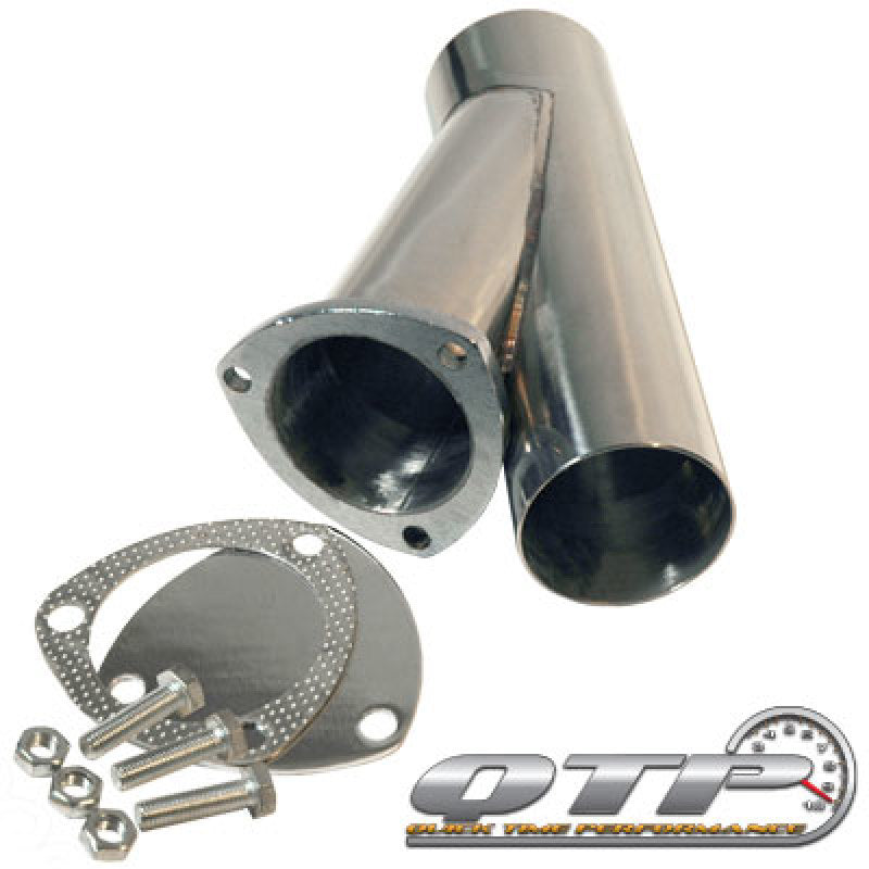 QTP 3in Weld-On QTEC Exhaust Cutout Y-Pipe QTP Y Pipes  AXOPROS