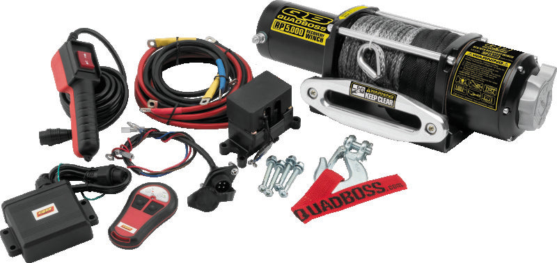 QuadBoss Winch 5000Lb W/ Synthetic Rope QuadBoss Winches AXOPROS