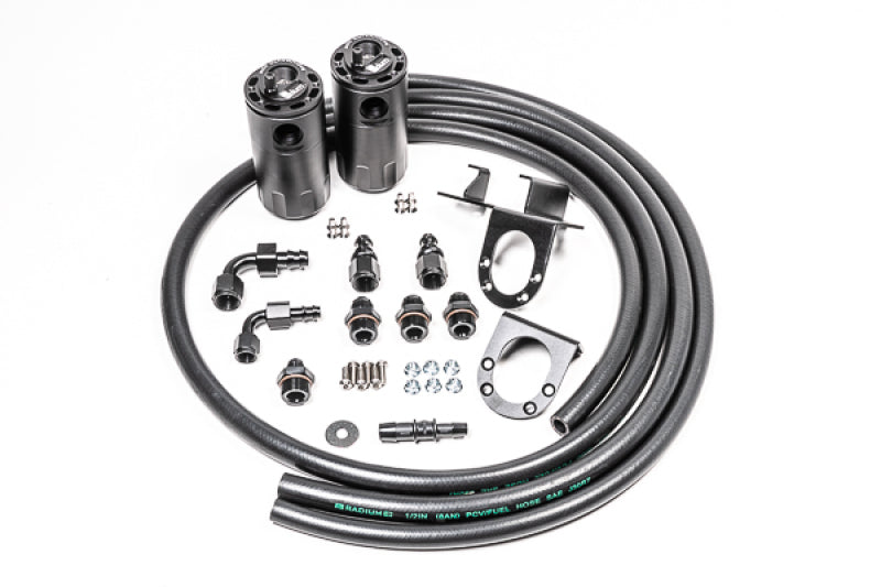 Radium Engineering 07-21 Toyota Tundra Dual Catch Can Kit Fluid Lock Radium Engineering Oil Catch Cans AXOPROS