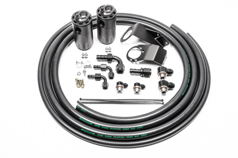 Radium Engineering 89-94 Nissan S13 Dual Catch Can Kit - Fluid Lock Radium Engineering Oil Catch Cans AXOPROS