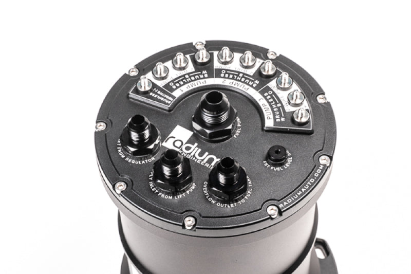 Radium Multi-Pump Fuel Surge Tank Fits Walbro GSS342 / AEM 50-1200 / DW4 (Pumps Not Included) Radium Engineering Surge Tanks  AXOPROS