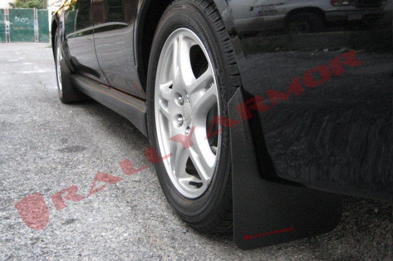Rally Armor 02-07 Subaru WRX/STI/RS/2.5i (Wagons Req. Mod.) Basic Black Mud Flap w/Red Logo Rally Armor Mud Flaps AXOPROS