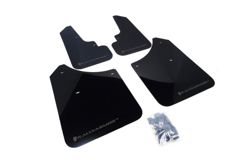 Rally Armor 03-08 Subaru Forester Black UR Mud Flap w/ Grey Logo Rally Armor Mud Flaps AXOPROS