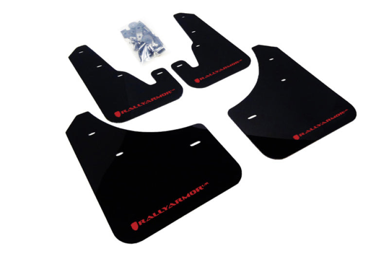 Rally Armor 04-09 Mazda3/Speed3 Basic Black Mud Flap w/ Black Logo Rally Armor Mud Flaps AXOPROS