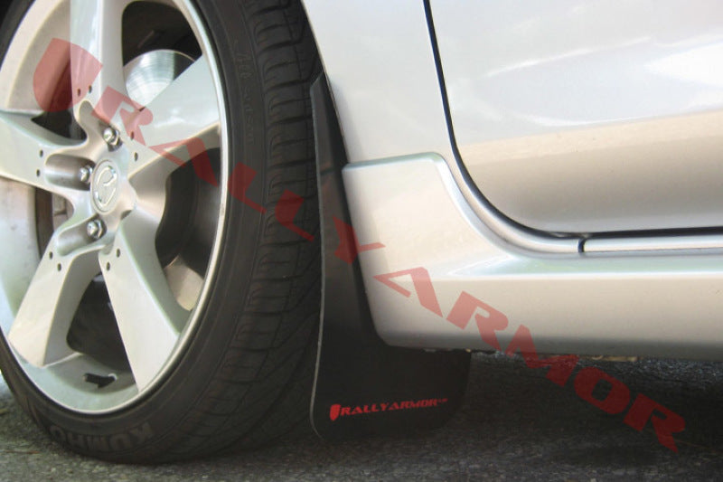 Rally Armor 04-09 Mazda3/Speed3 Black UR Mud Flap w/ Red Logo Rally Armor Mud Flaps  AXOPROS