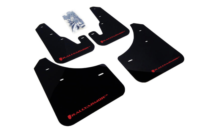 Rally Armor 04-09 Mazda3/Speed3 Black UR Mud Flap w/ Red Logo Rally Armor Mud Flaps  AXOPROS
