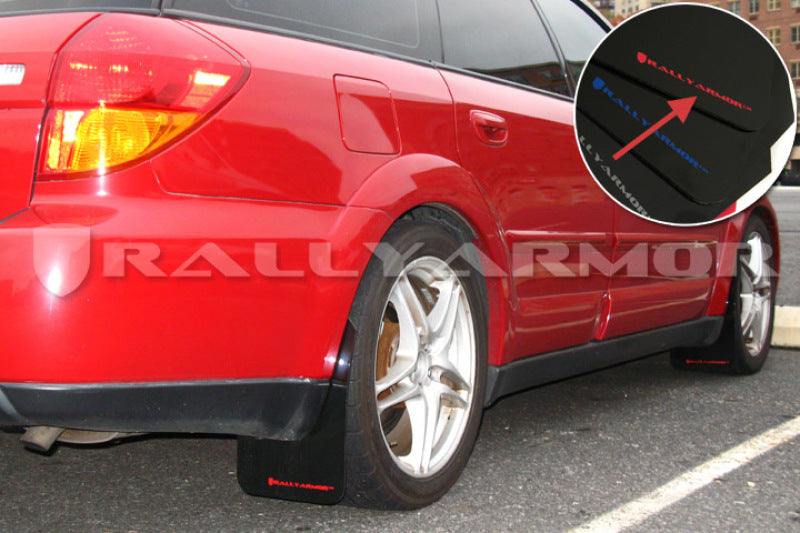 Rally Armor 05-09 Subaru Legacy / Outback Black UR Mud Flap w/Red Logo Rally Armor Mud Flaps  AXOPROS