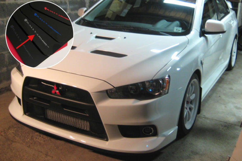 Rally Armor 08-17 Mitsubishi EVO X Black UR Mud Flap w/ Silver Logo Rally Armor Mud Flaps AXOPROS