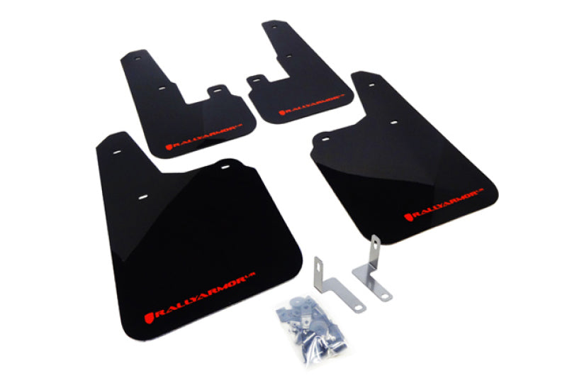Rally Armor 10-14 Subaru Outback Black UR Mud Flap w/ Red Logo Rally Armor Mud Flaps AXOPROS