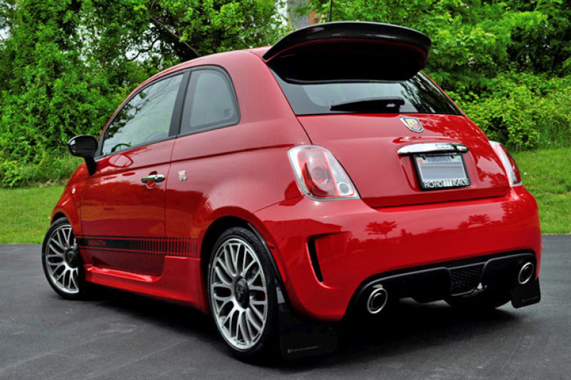 Rally Armor 12-18 Fiat 500 Black UR Mud Flap w/Grey Logo Rally Armor Mud Flaps AXOPROS